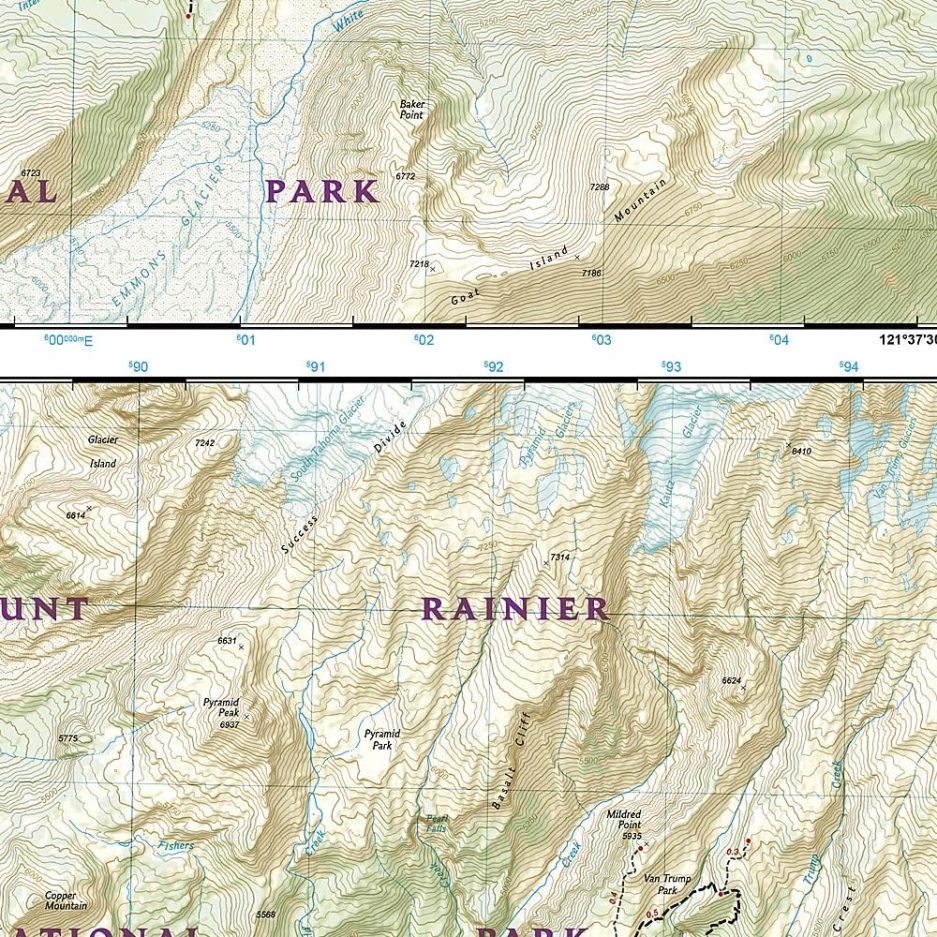 Mount Rainier National Park Map (National Geographic Trails Illustrated Map, 217) - Image 3