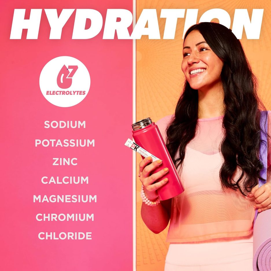 Pure Kick Hydration Singles To Go Drink Mix, Strawberry Watermelon, Includes 12 Boxes with 6 Packets in each Box, 72 Total Packets - Image 3