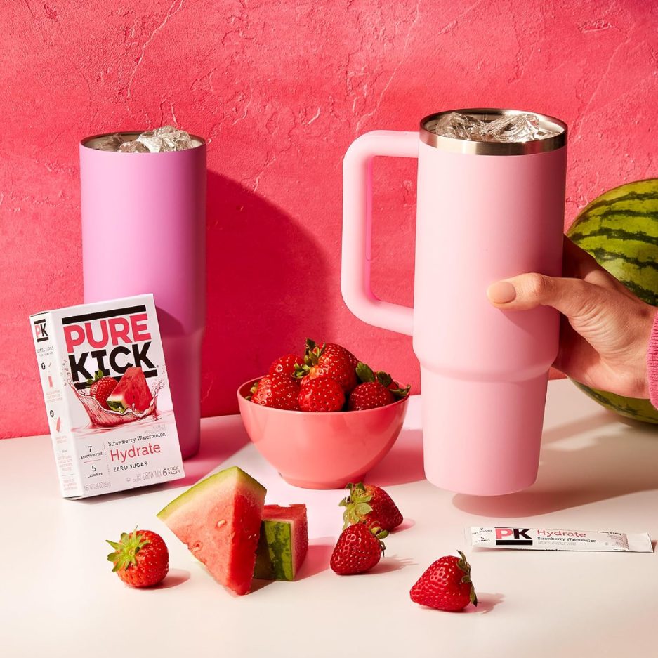 Pure Kick Hydration Singles To Go Drink Mix, Strawberry Watermelon, Includes 12 Boxes with 6 Packets in each Box, 72 Total Packets - Image 5